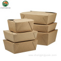 Disposable Food Takeaway Brown Kraft Paper Packaging Bowl